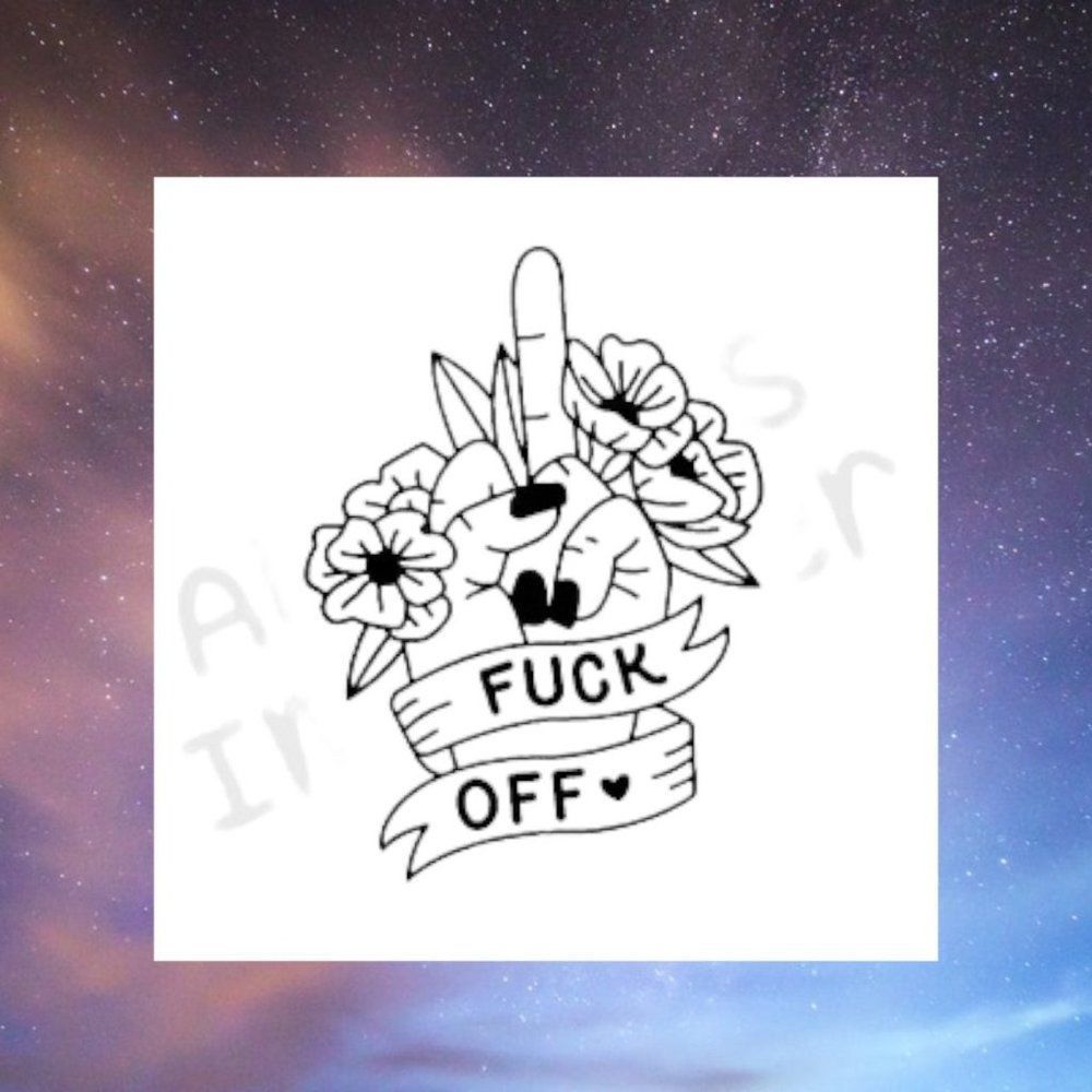 F Off Floral Vinyl Decal